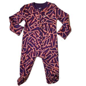 Nike Footed One Piece Coverall Baby Girl 6M Purple Cosmos NWT